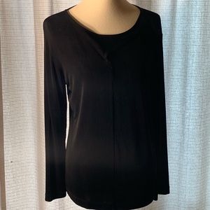 Chico’s Size 3 Black Top with keyhole at Neck